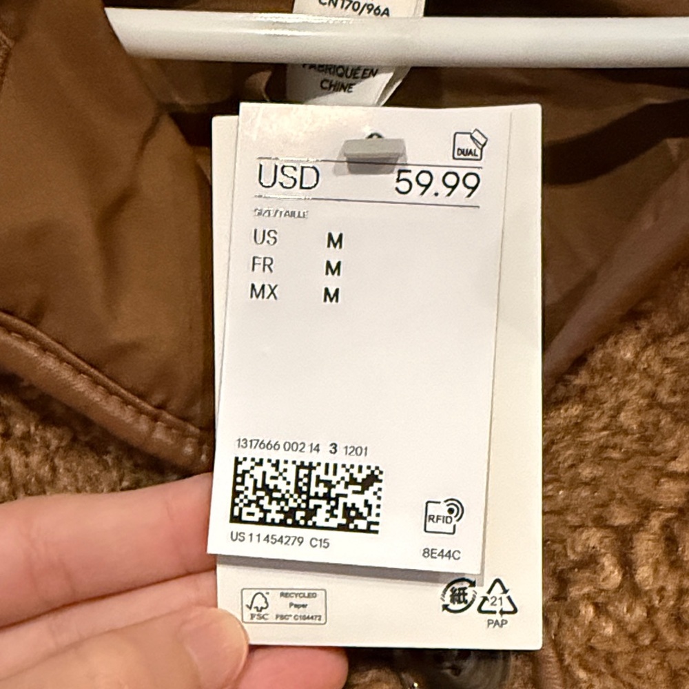 H&M Brown Jacket/Sweater- Sherpa - Picture 4 of 8